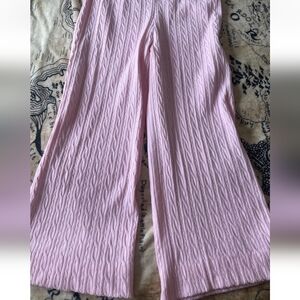 Charter Club Size Large Pink Sweater Pants Knit Stretchy